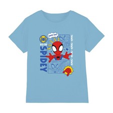 Spidey & His Amazing Friends Spidey Comic Boys T-Shirt 7-13 Years, Sky Blue