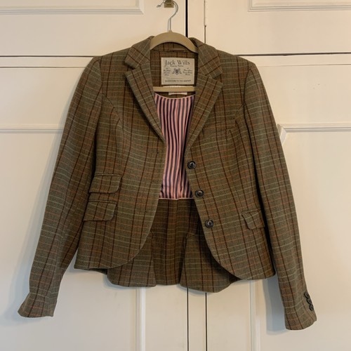 Jack wills checked wool blazer - wool,