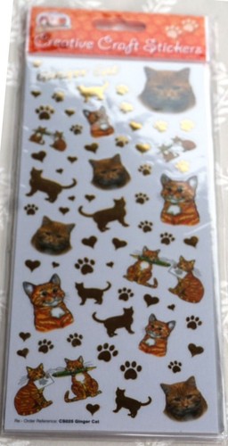 Cat craft stickers black - cat,