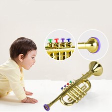 Kids trumpet plastic - plastic, w/4