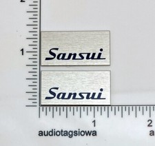 Sansui Speaker Badge Logo Emblem Custom Made Aluminum PAIR