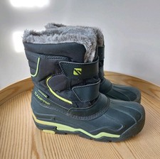 Campri Womens Snowproof Faux Fur Snowboots Walking Winter / 4 UK / Black & Green