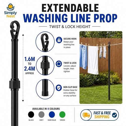 Adjustable washing line - washing, prop