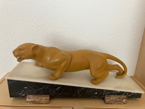 Art deco panther - panther, sculpture