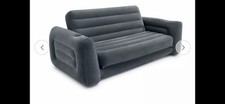 Intex King Size Inflatable Pull Out Sofa Bed Sleep Away Futon Couch - Anthracite