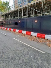 Water Filled Safety Barrier 1m - Road Traffic Seperator Heavy Duty | White Red