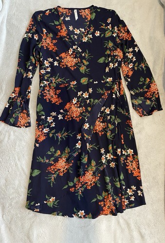 Stella morgan navy floral wrap - navy,