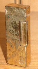 Vintage Dunhill Rollagas gold-plated lighter, working, in cloth bag