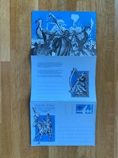 GB 1976 AEROGRAMME MINT SCOTTISH FOLK SCENES MARCHES RIDING HARP VIKING BURNING