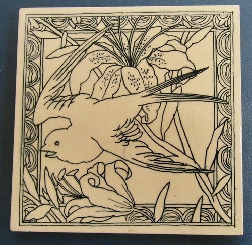 Minton hollings tile - minton, 6"x6"