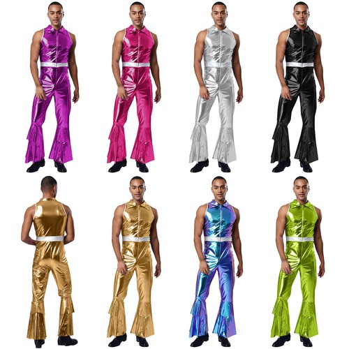 Mens rompers 70s disco costume - mens,