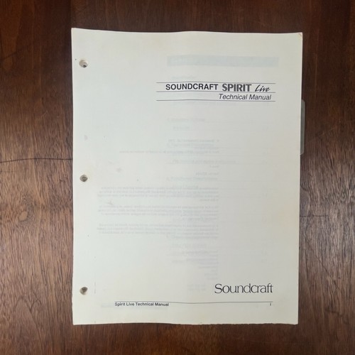 Vintage soundcraft spirit live - vintage,