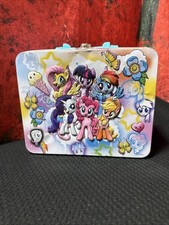 MY LITTLE PONY Lunch Box Hasbro Collectible Metal Tin Storage WITH PUZZLE