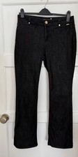PER UNA BY M&S SLIM BOOTLEG JEANS BLACK SIZE 12 SHORT