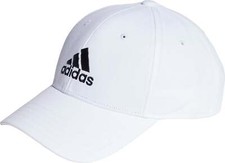 adidas Cotton Twill Cap White Stylish Adjustable Hat Mens Womens 3 Stripes