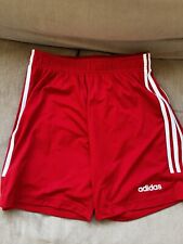 Vintage Rare Adidas Silky Nylon Soccer Shorts Red White Medium