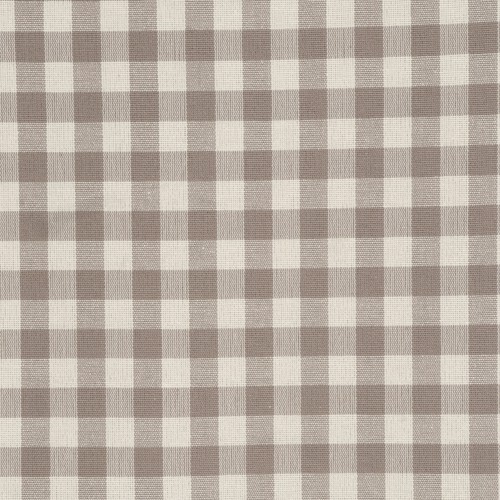 Gingham check taupe fabric - gingham,