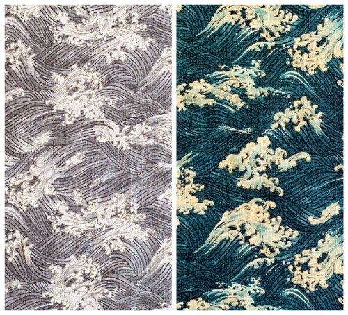 Japanese hokusai style waves - japanese,