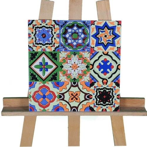 Victorian green inca patchwork - green,