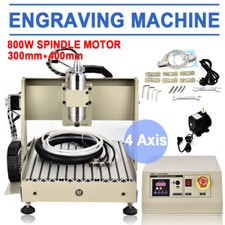 800W VFD 4 Axis CNC 3040T Router Engraver Engraving Milling Carving Machine