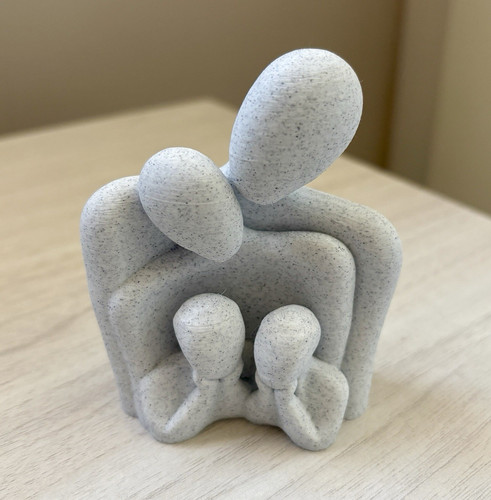 Grey speckled abstract family - grey,