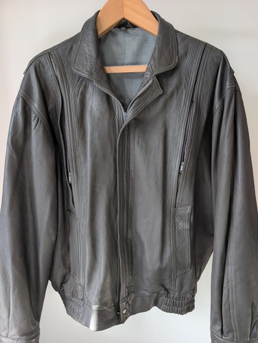 Vintage grey leather - grey,