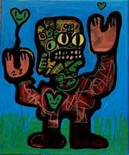 Hasworld acrylic painting on canvas Pop Street Art Figurative  Graffiti