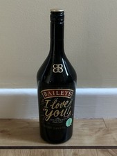 Rare I Love You Baileys Irish Cream 1L Empty Bottle Crafts Upcycle Wedding