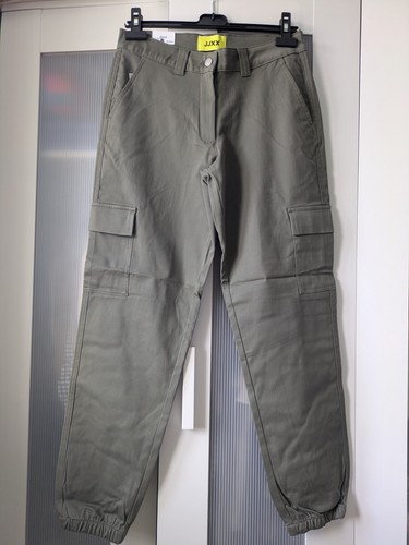 Ladies khaki cuffed cargos
