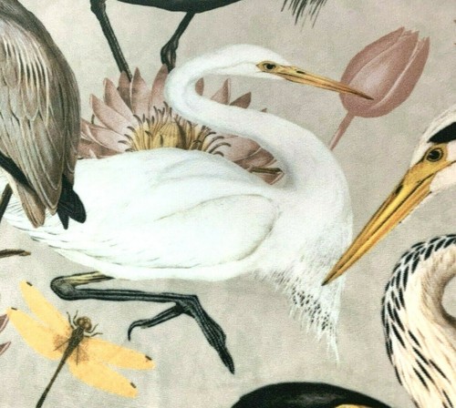 Herons italian velvet fabric - herons,