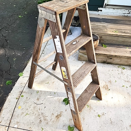 Vintage step wood folding - vintage, 3