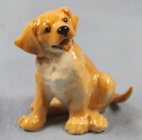 Golden retriever figurine dog - golden,