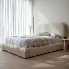 Luxury bed frame teddy boucle - frame,