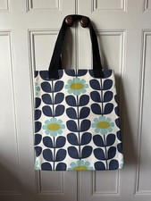 ORLA KIELY Shopping Bag - Tall Flowers Design - Blue/Green Pattern - Tesco 2018