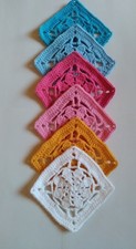 6 HANDMADE CROCHET SQUARES 13 CM CREATE YOUR OWN PROJECT