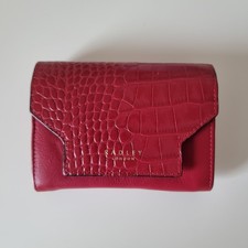 Radley Red Croc Embossed Leather Purse - Multi Pockets