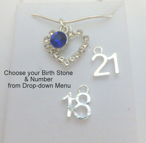 Birthstone crystal heart - &,