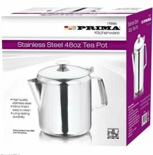 Stainless steel 48oz tea pot - 48oz,