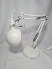 IKEA Forsa White Desk Lamp Adjustable Swing Arm Angle Poise Table Lighting