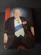 British Prime Minister Sir Winston Churchill Cookie Biscuit Tin Box Container