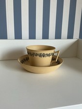 RARE Antique Wedgwood Yellow Jasperware Teacup And Plate Saucer