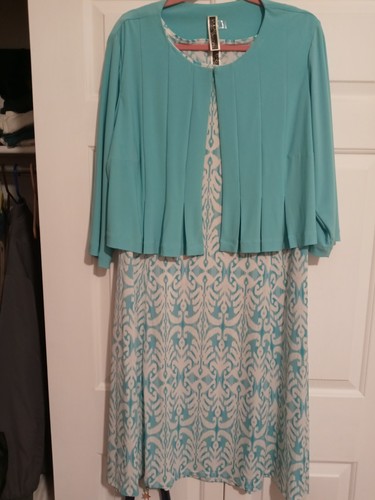 2pc ladies dress - size, white