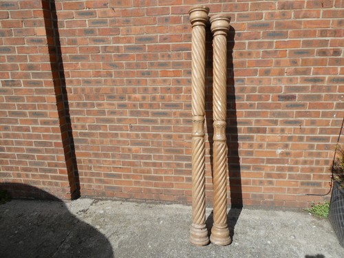 Carved hardwood columns - carved,