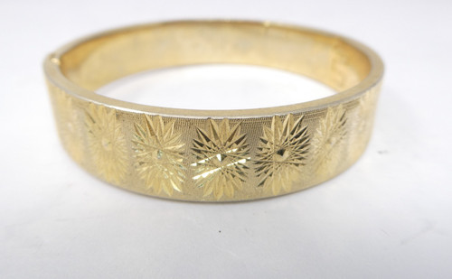 18k rgp hinged bangle bracelet - 18k,