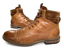 Mens Rodd & Gunn Dunedin Brown Leather Lace-up Ankle BOOTS Size UK 10 Good Cond