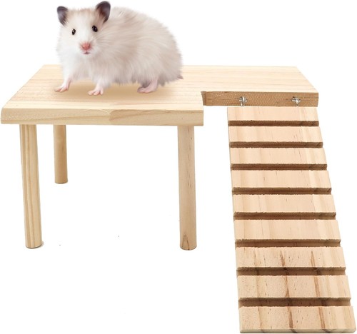 Hamster wooden platform cage - hamster,
