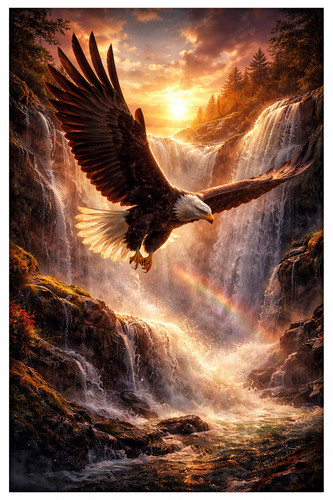 Bald eagle wall print - wall,