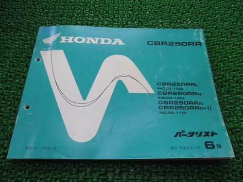 Cbr250rr parts list - list,, 6th