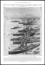 1911 Antique Print - NAVAL War-ships Cruiser Destroyer Submarines Gun-boats(309)