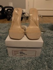 Clear Block Heels size 5 